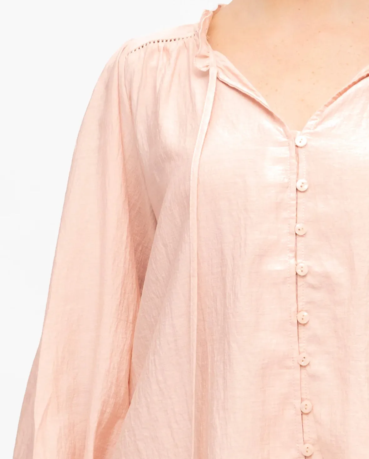 Alice Peasant Top - Pink