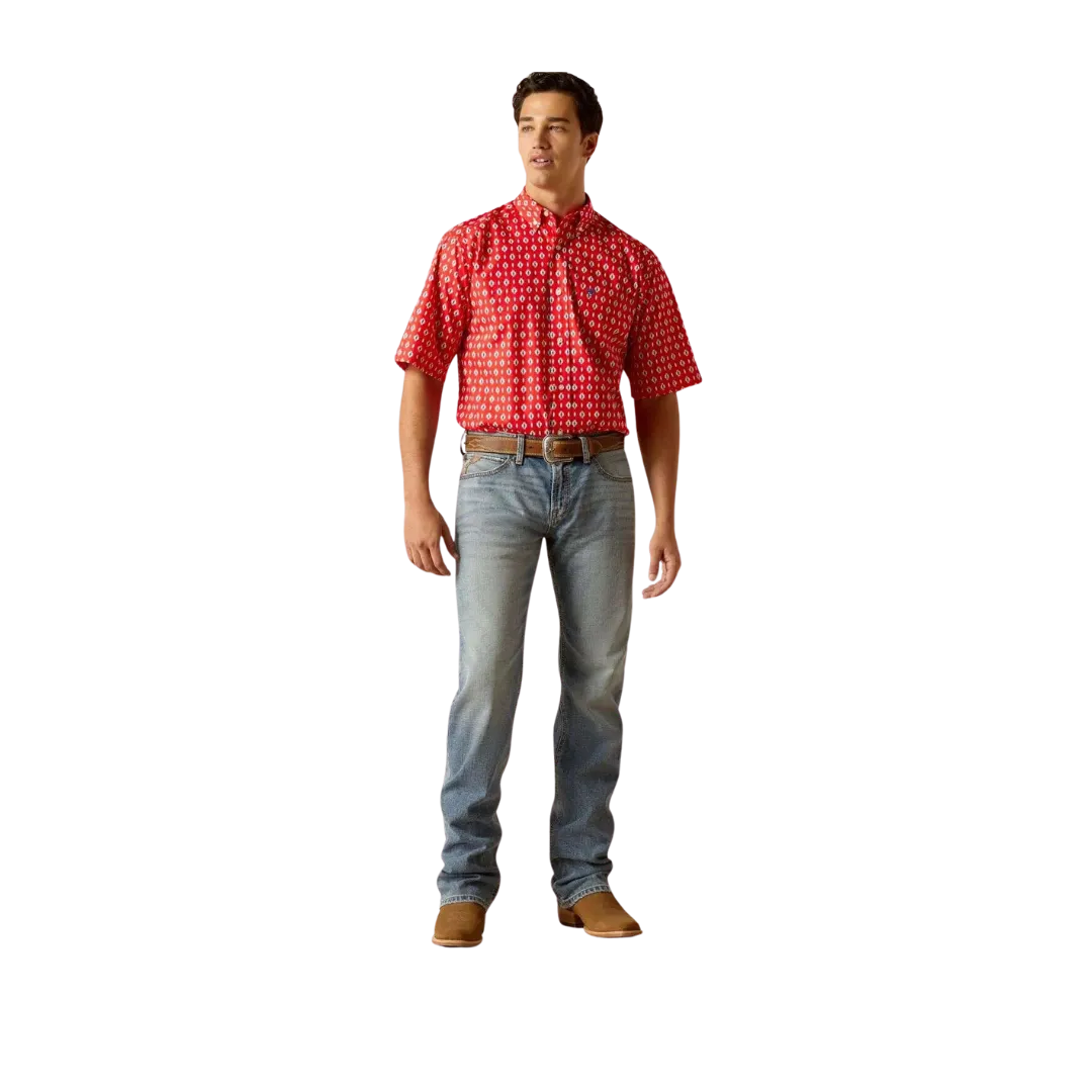 Ariat Men's Short Sleeve Decker Red Shirt