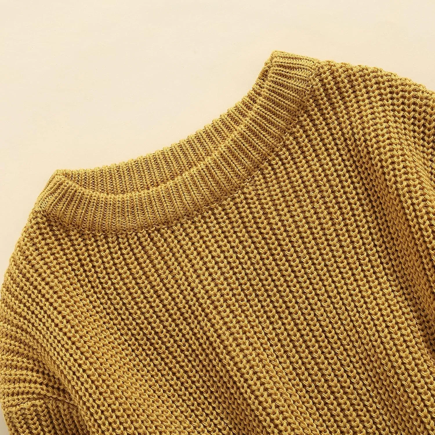Baby Girl Boy Knit Sweater Blouse Pullover Sweatshirt Warm Crewneck Long Sleeve Tops for Infant Toddler