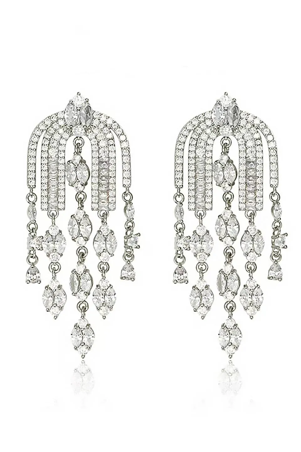 Curveins Tassel Zirconia Earrings