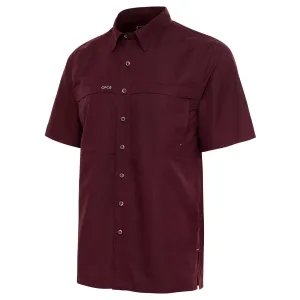 GameGuard Men's Outdoors Maroon MicroFiber Fishing Shirt - Big