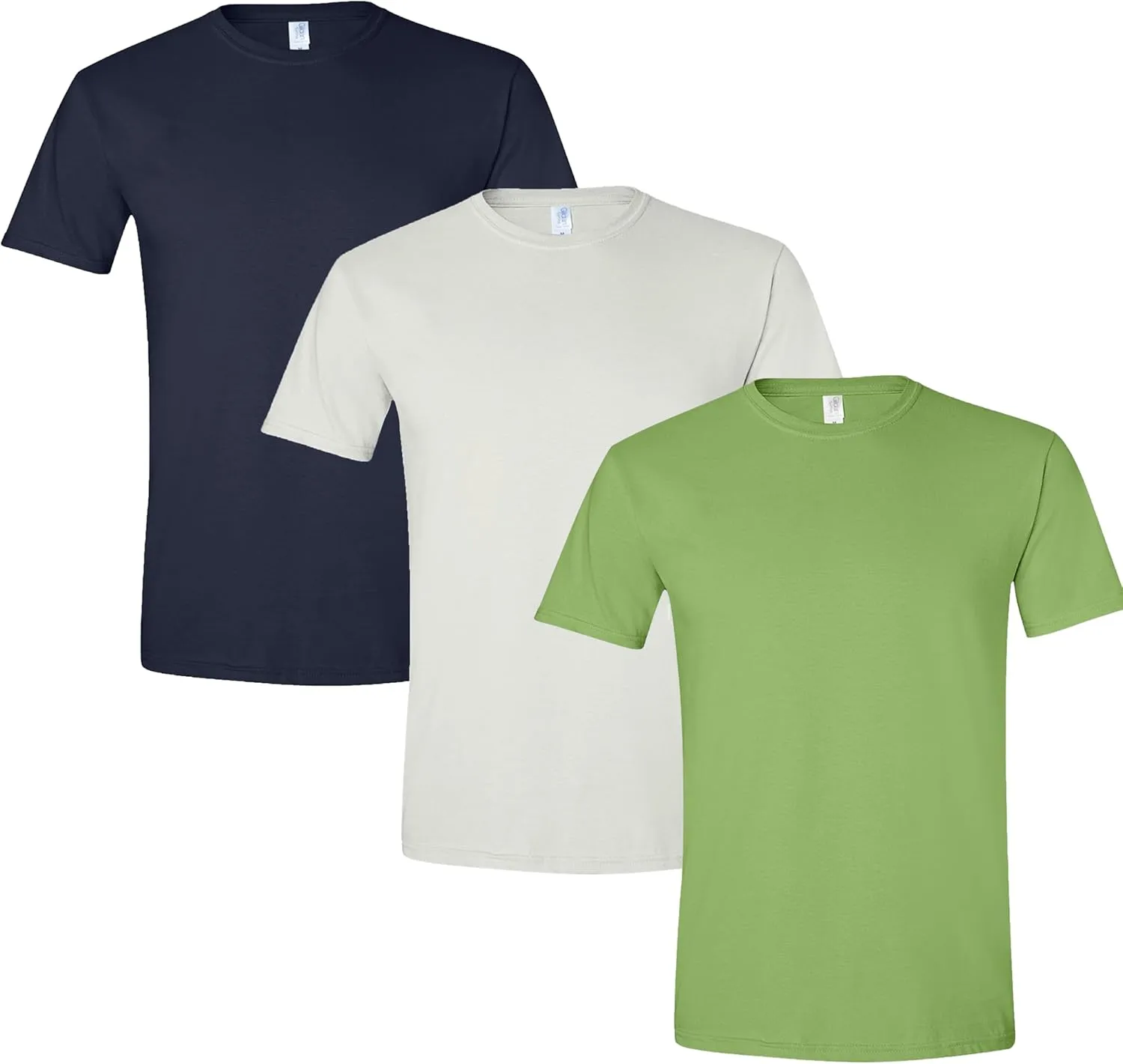 Gildan Unisex Softstyle Cotton T-Shirt, Adult Mens Tee, Multipack 1I3I6I10 Set of 3, 2XL Multicolor