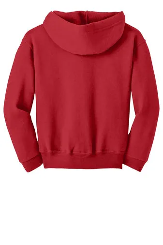 Gildan Youth Heavy Blend Full-Zip Hooded Sweatshirt - Red
