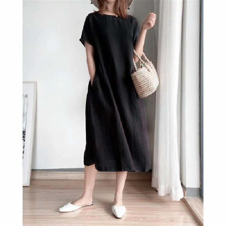 HOT SALE Japanese Style Linen Cotton Dress