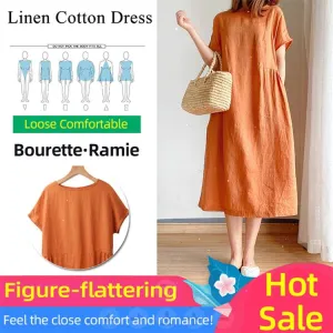 HOT SALE Japanese Style Linen Cotton Dress
