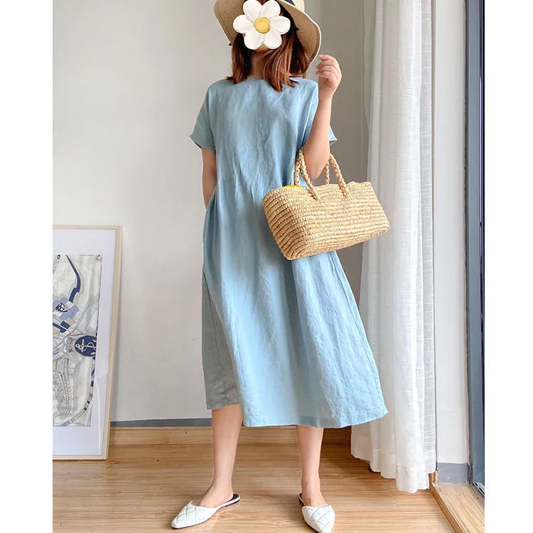 HOT SALE Japanese Style Linen Cotton Dress