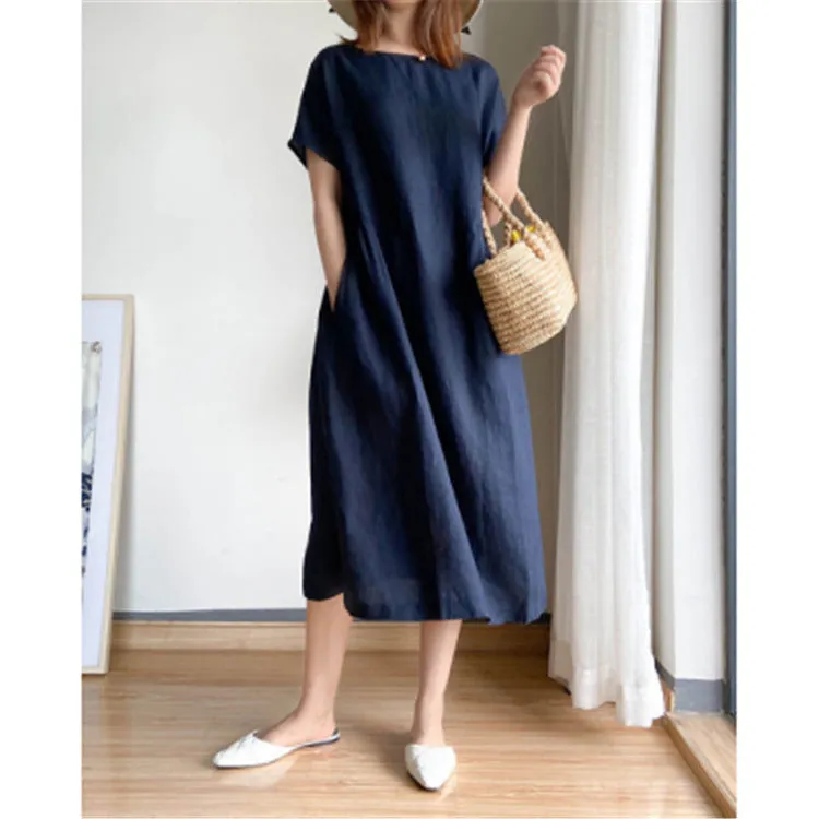 HOT SALE Japanese Style Linen Cotton Dress