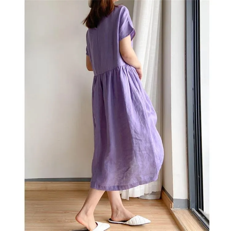 HOT SALE Japanese Style Linen Cotton Dress
