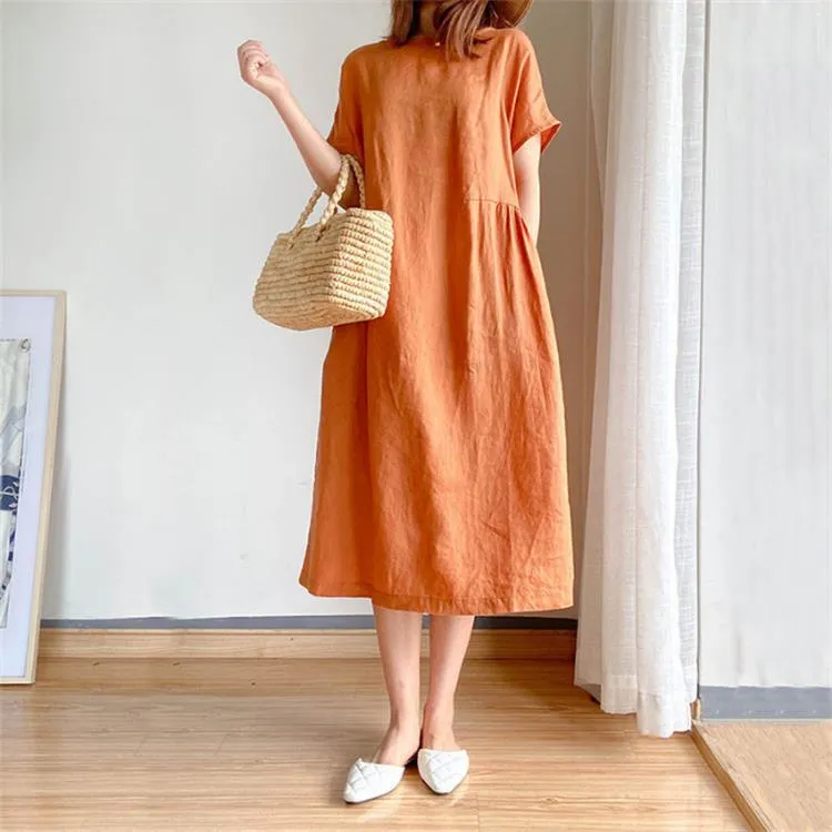 HOT SALE Japanese Style Linen Cotton Dress