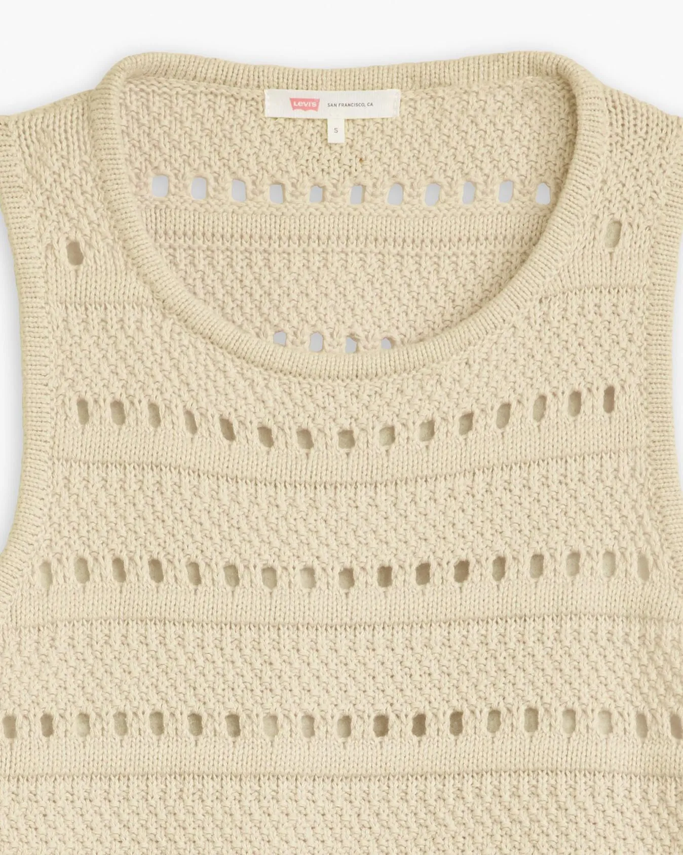 Levi's® Womens Superbloom Crochet Tank Top - White Swan