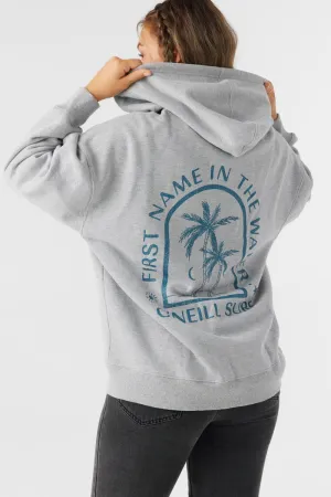 ONeill BYRON HOODED OVERSIZED ZIP FLEECE JACKET - HEATHER GREY