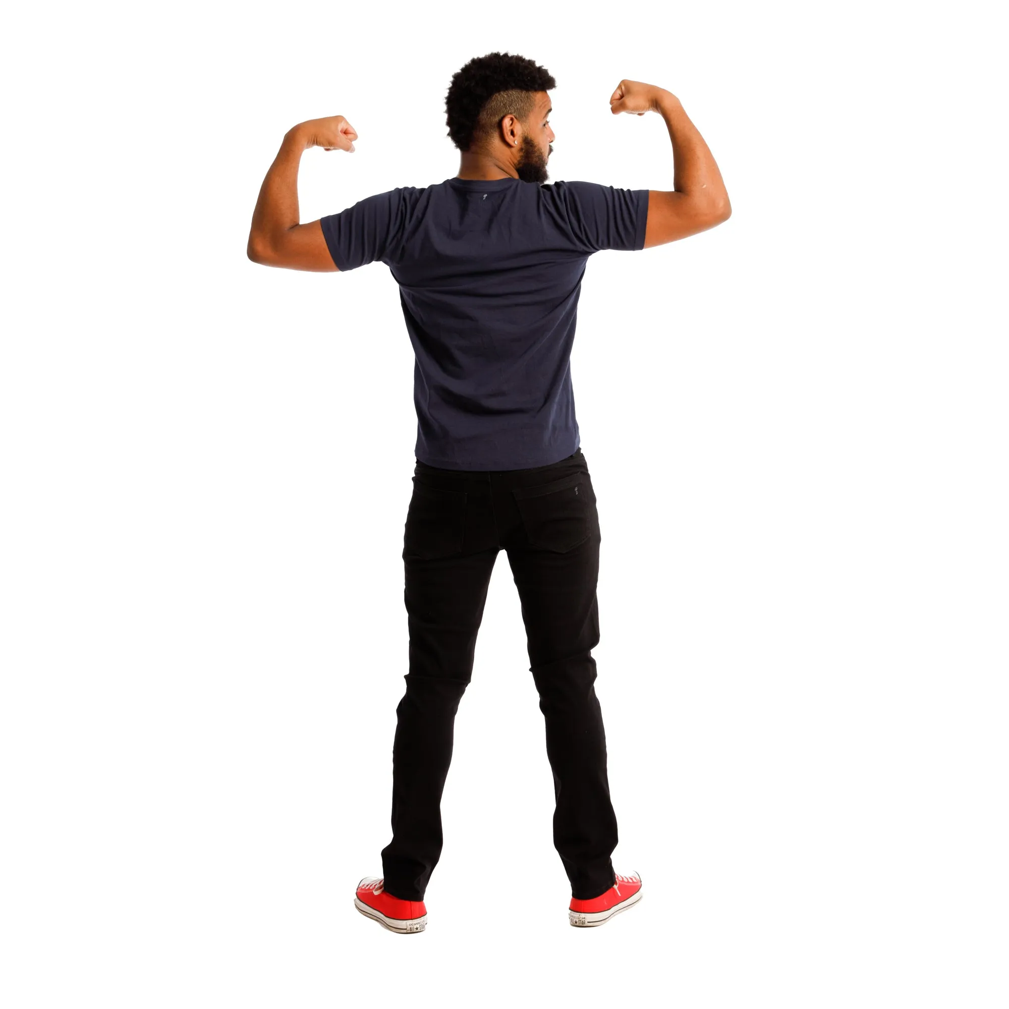 Organic V-Neck T-Shirt / Navy