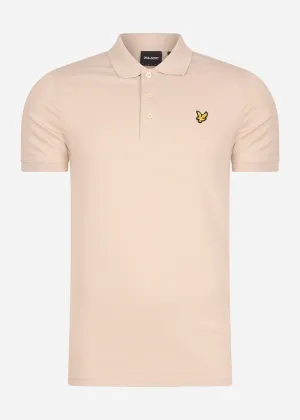 Plain polo shirt - sesame