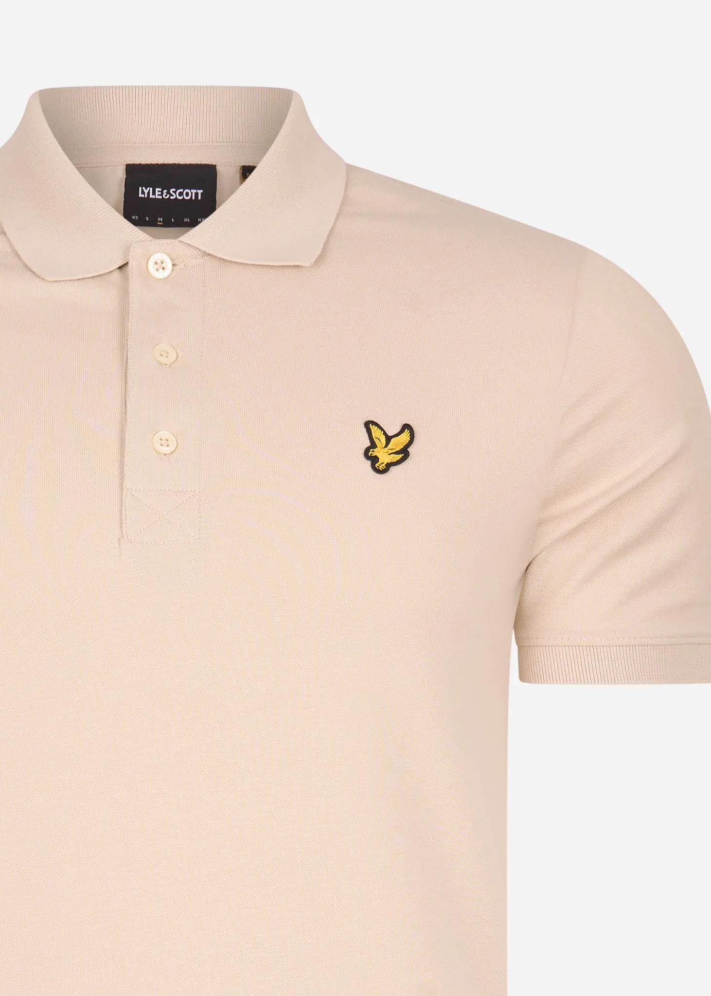 Plain polo shirt - sesame