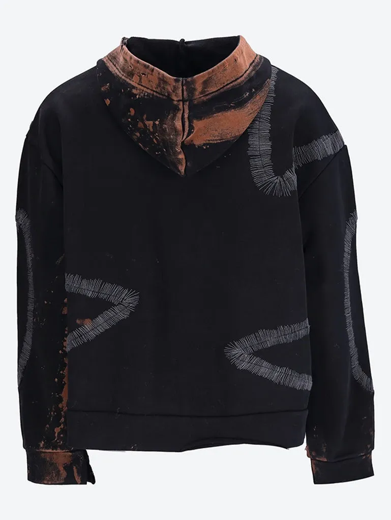 Windowed zip up hoodie