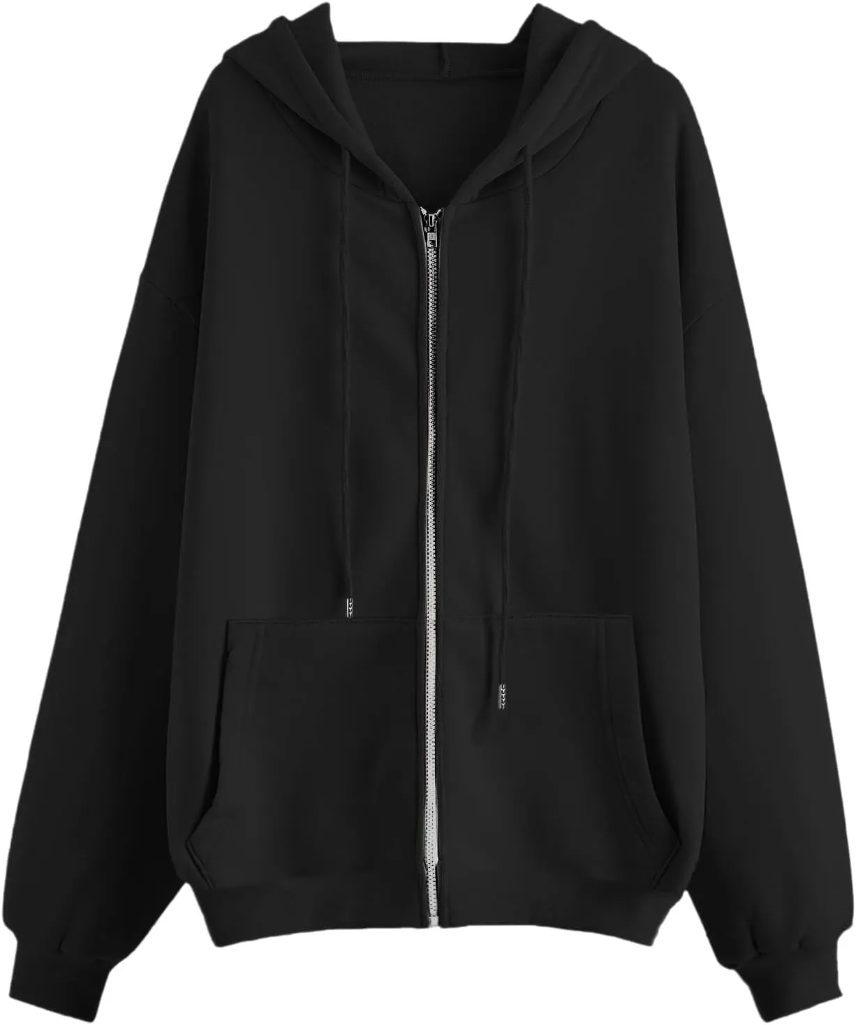 Womens Zip Up Hoodies Oversized Sweatshirts Black Zip Up Hoodie White Hoodie 2024 Winter Casual Jackets