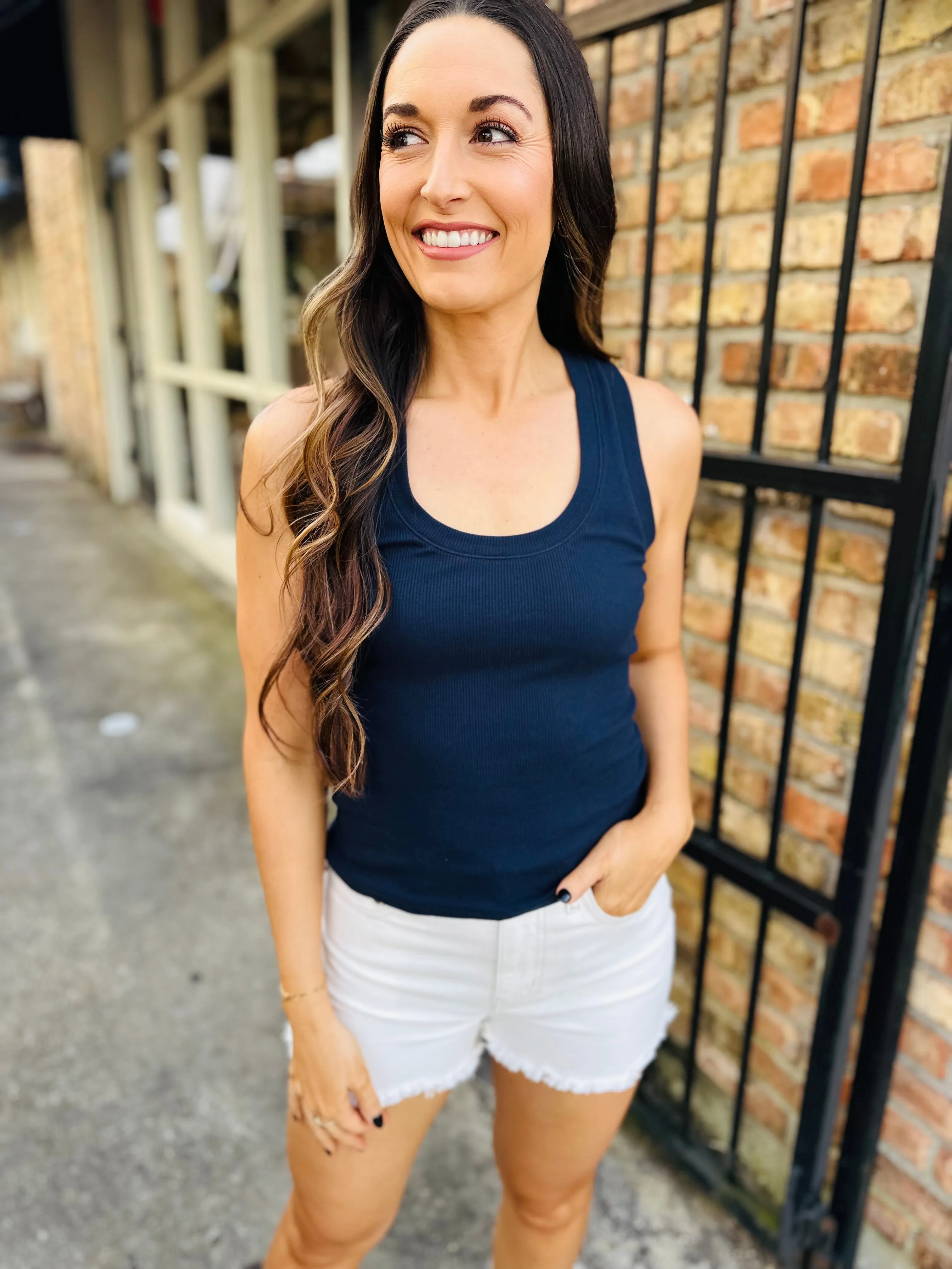 Z Supply Sirena Ribbed Tank- Eclipse (Navy)