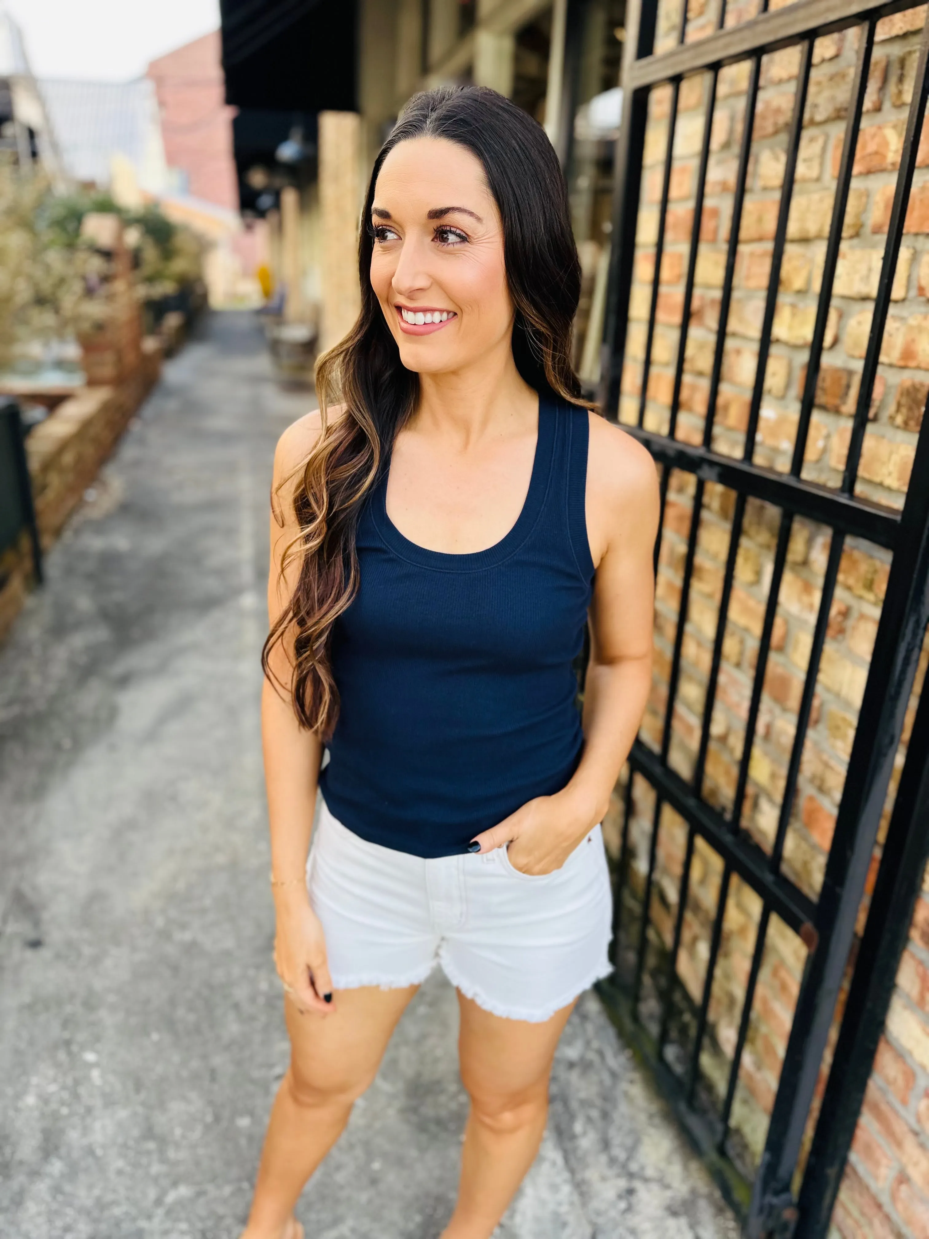 Z Supply Sirena Ribbed Tank- Eclipse (Navy)